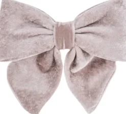 Luxury Bow Silk Velvet Beige
