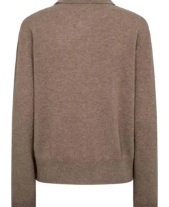 Mabel 15 Langærmede polo strikcardigan - 100% Cashmere