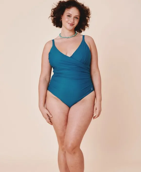Medewi draperet badedragt - Teal