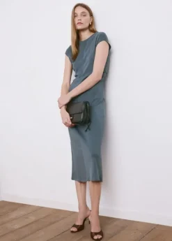 Midi-dress with draped detail