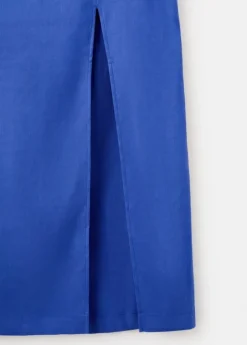 Midi skirt in a linen-cotton blend