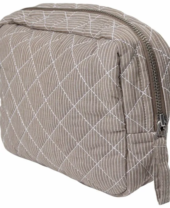 Moira 3 makeup bag Fossil Stripe XS