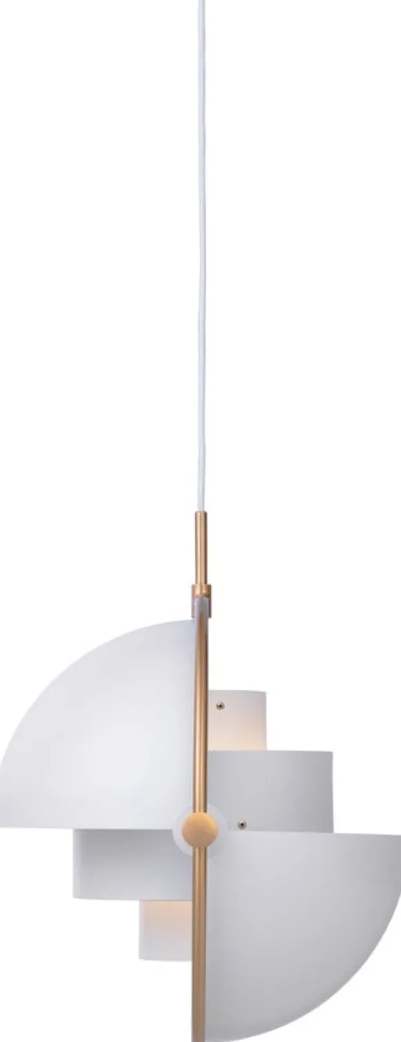 Multi-Lite Pendant (Base: Brass, Shade: White Semi Matt)