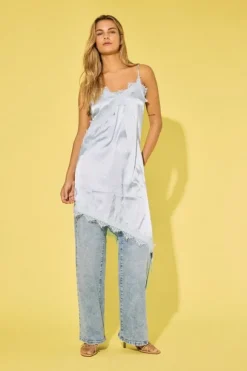 NMSOFIE S/L SATIN LACE DRESS /TNT8