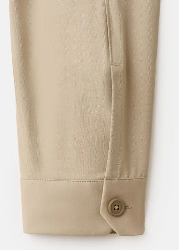 Non-iron overshirt pocket