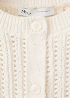 Openwork knit cardigan