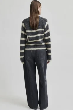 Ovalis Mohair Blend Knit Wide Sleeve Cardigan