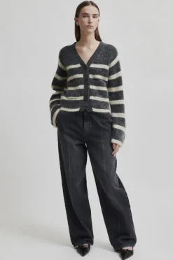 Ovalis Mohair Blend Knit Wide Sleeve Cardigan