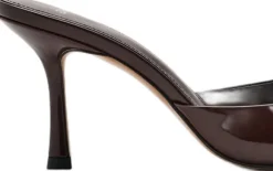 Patent leather high-heeled sandals