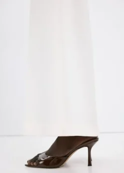 Patent leather high-heeled sandals