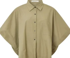 Poplin curved hem shirt - Berte