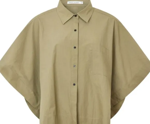 Poplin curved hem shirt - Berte