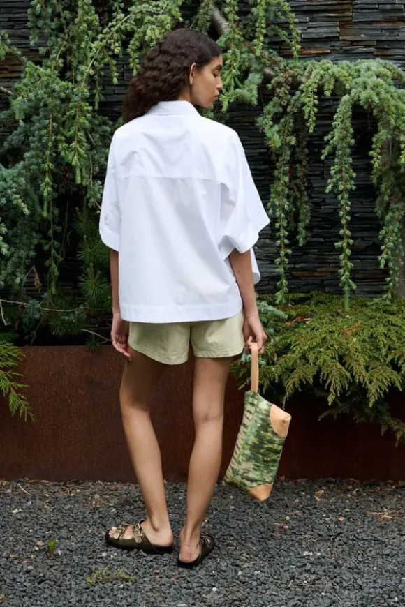 Poplin curved hem shirt - Berte