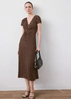 Printed midi-dress