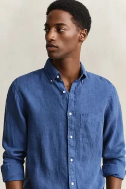 REG GMNT DYED LINEN SHIRT