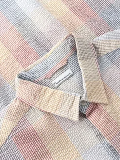 Relaxed seersucker short sleeve shirt