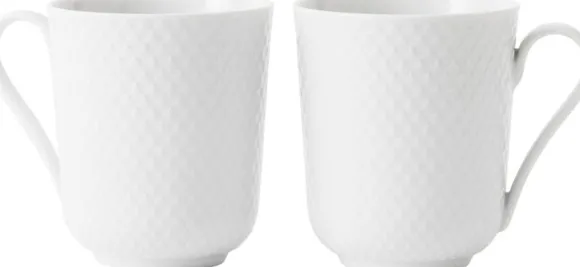 Rhombe mugg 33cl, white 2 st.