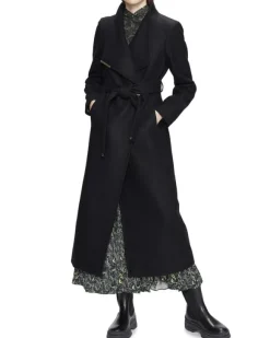 ROSELL Long Length Wool Wrap Coat