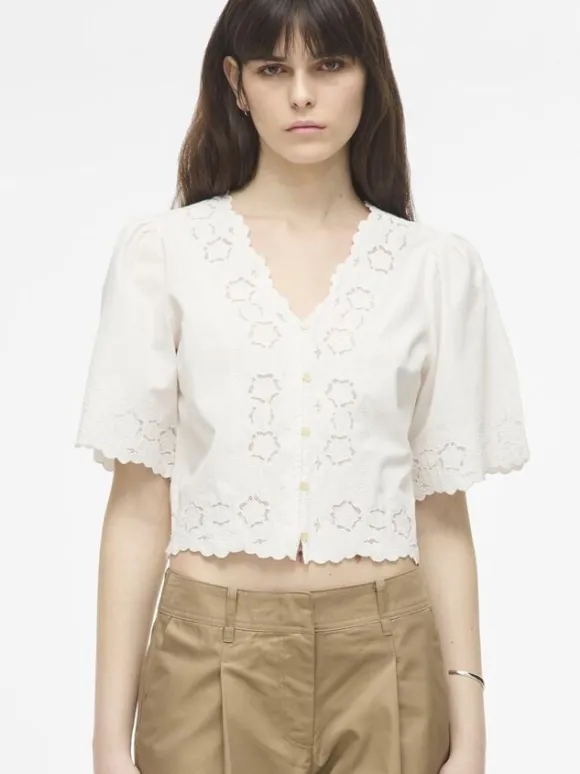 ROUAMORY 2/4 V-NECK TOP