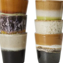 70s ceramics coffee mugs soil set of 6