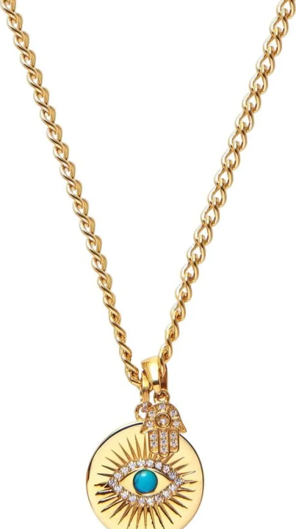 Skyfall Evil Eye and Hamsa Hand Necklace