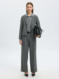 SLFTHEA LS KNIT MERINO COLLAR NECK