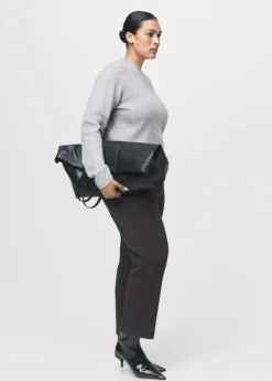 Slim cropped pinstripe trousers