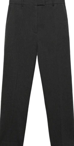Slim cropped pinstripe trousers