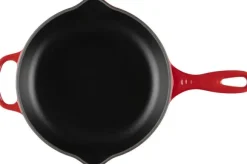 Stegepande i støbejern 23cm Cerise