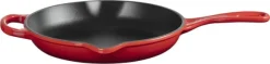 Stegepande i støbejern 23cm Cerise