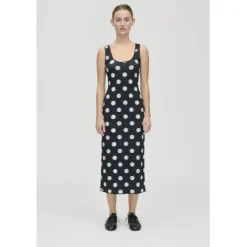 2244 Stocking Jersey, Elastic Deep Neckline Tank Dress