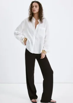Straight knitted trousers