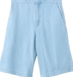 Straight low-rise denim Bermuda sho