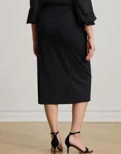 Stretch Ponte Sailor Pencil Skirt