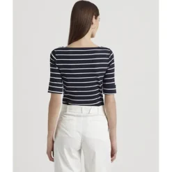 Striped Boatneck Top