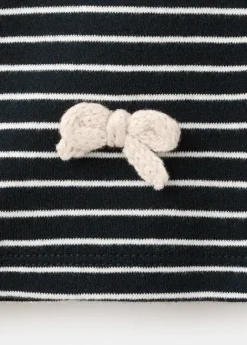 Striped T-shirt with ties