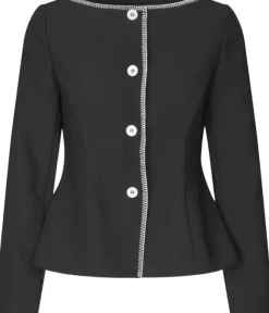 2360 Structured Crepe, Square Neckline Tailored Jacket