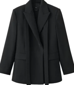 Suit jacket with scarf