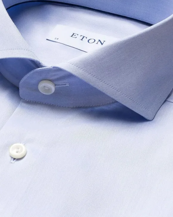 Super Slim Fit Light Blue Signature Twill Shirt