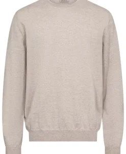 Sweater Knitted Crew Neck With Patch Merino Wool