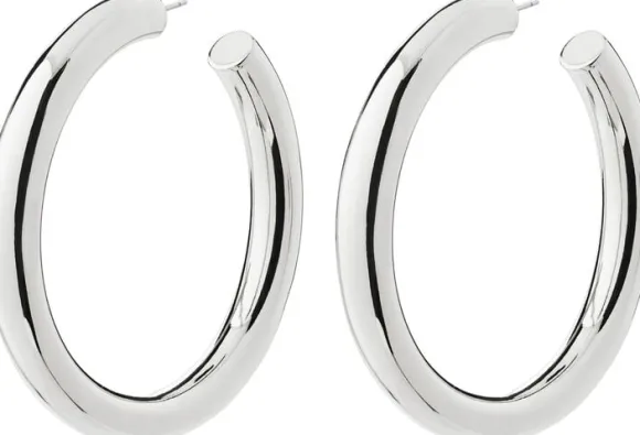 TOVIN hoop earrings silver-plated