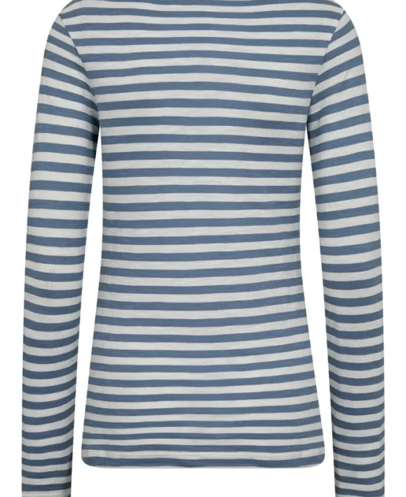 T-shirt, long sleeve, boat neck, st