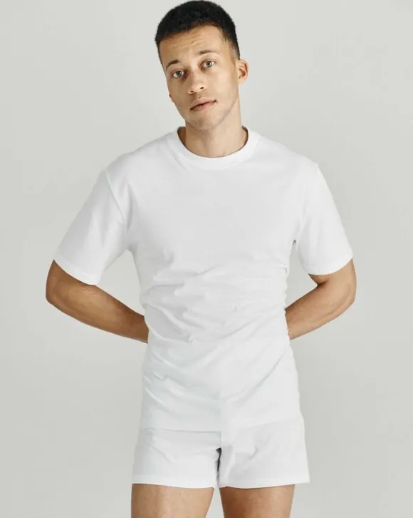 T-shirt O Neck Rib Pure Cotton