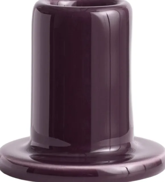 Tube Candleholder-Small-Bordeaux
