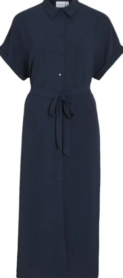 VIJACOTA S/S MIDI SHIRT DRESS/TES/L