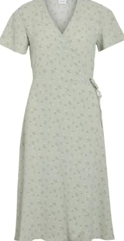 VILOVIE S/S WRAP MIDI DRESS - NOOS