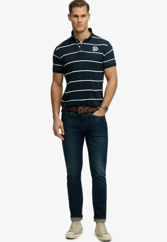 VINTAGE STRIPE JERSEY POLO