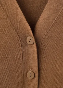 V-neck knitted cardigan