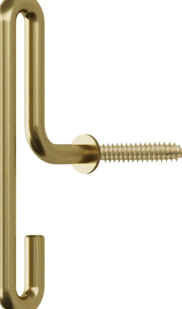 Wall Hook, Matt Gold, Small x2