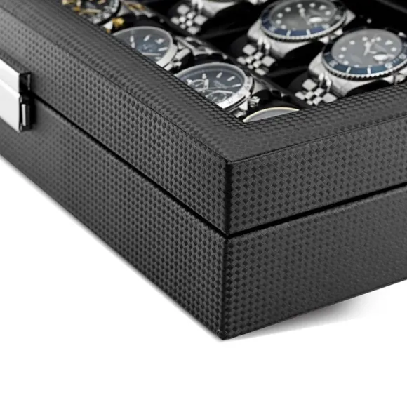 Watch Box 12 Watches Black Imitated